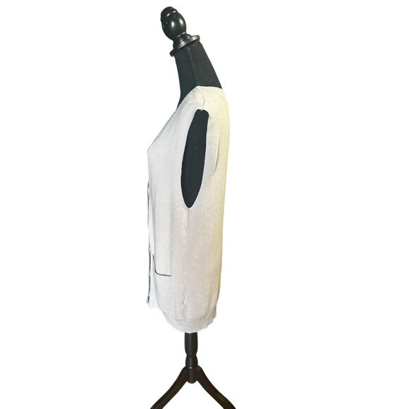 Pinque Oatmeal Long Button Vest – New With Tags - Picture 4 of 11